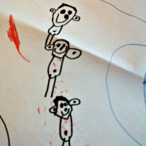 kindergarten drawing of family 
